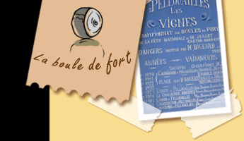 Logo boule de fort et photo du panneau du palmars du challenge du 14 juillet organis par la socit l'Alliance