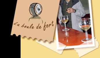 Logo boule de fort et photo de la buvette o l'on fte la victoire